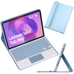 Etui z magnetyczną klawiaturą Bluetooth do Lenovo Idea Tab Pro 12.7 (Niebieskie)