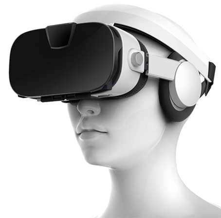 Okulary gogle VR 3D 360° Fiit 3F ze słuchawkami do telefonu Android iOS