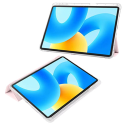 Etui do Xiaomi Redmi Pad 2 11 2025 - przezroczyste z miejscem na rysik i podstawką, różowe