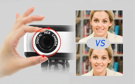 Kamera internetowa WebCam 8808 czarna z mikrofonem i uniwersalnym klipsem montażowym