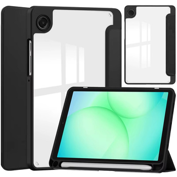 Etui Clear Pencil do Galaxy Tab A11 X135/ X133 A9 SM-X110/ SM-X115, uchwyt na rysik, czarne