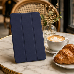 Etui Smart do Lenovo Tab One 8.7 2025 TB305FU TB305XU, ochronne z podstawką - granatowe