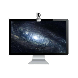 Kamera internetowa mikrofon do lekcji pracy video PC laptop 8812 z uchwytem, czarna