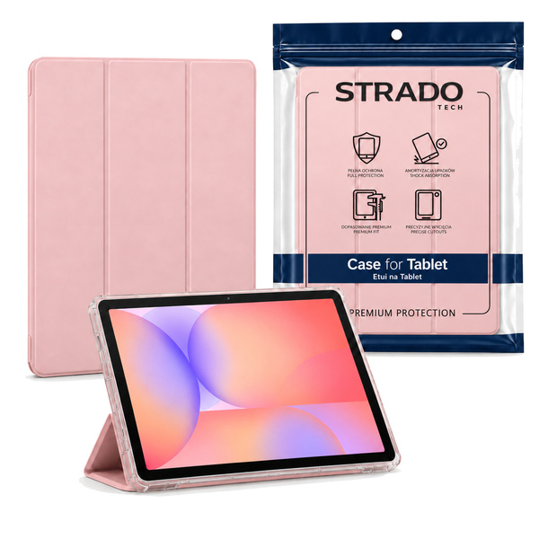 Etui Trifold do Galaxy Tab S10 Lite 10.9/ S10 FE/ S9 FE/ S9/ S8 z miejscem na rysik - różowe