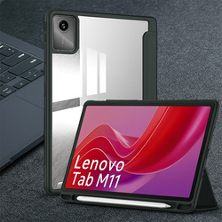 Etui Crystal case do Lenovo Tab M11 10.95 11 / 11 TB330, czarne - ochronne z podstawką