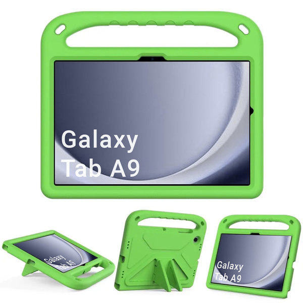 Etui FunColor z uchwytem do Samsung Galaxy Tab A9 8.7 X110 / X115, zielone - ochronne