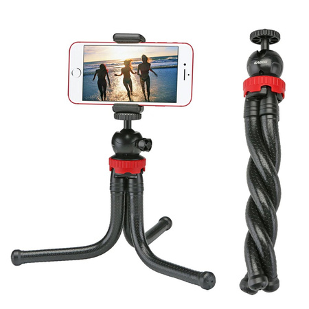 Selfie Stick Statyw Kijek Elastyczny Tripod Flexible Black – uniwersalny uchwyt do telefonu z elastycznymi nogami i gwintem 1/4”