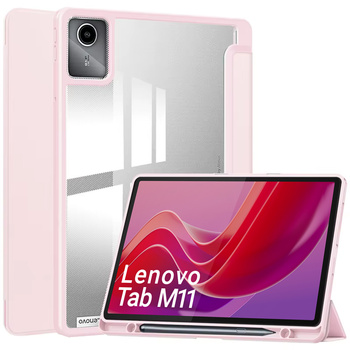 Etui Crystal do Lenovo Tab M11 10.95 11 K11 K11E / TB330, różowe - ochronne z podstawką