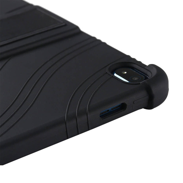 Etui Pancerne Armor do Nokia T20 10.4, czarne - ochronne z podstawką, dostęp do portów i przycisków