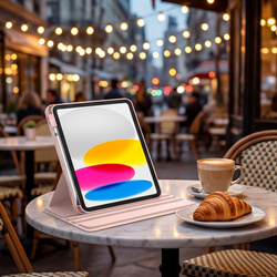 Etui Obrotowe Pencil do iPad 10.9 2022 Gen. 10 / 11 2025 A16 Gen. 11 Wake, różowe - ochronne z podstawką