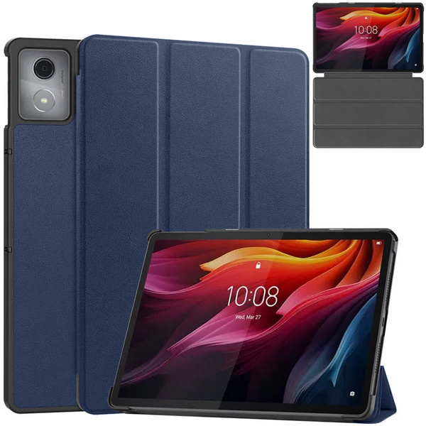 Etui Smart z klapką do Lenovo Tab K11 Plus 11.45 / Lenovo K11 Plus, granatowe - ochronne z podstawką
