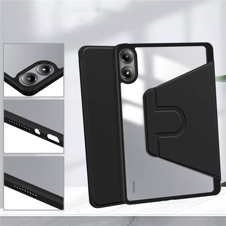 Etui Obrotowe CRYSTAL PENCIL do Xiaomi Redmi Pad Pro 12.1 2024 / Poco Pad, czarne