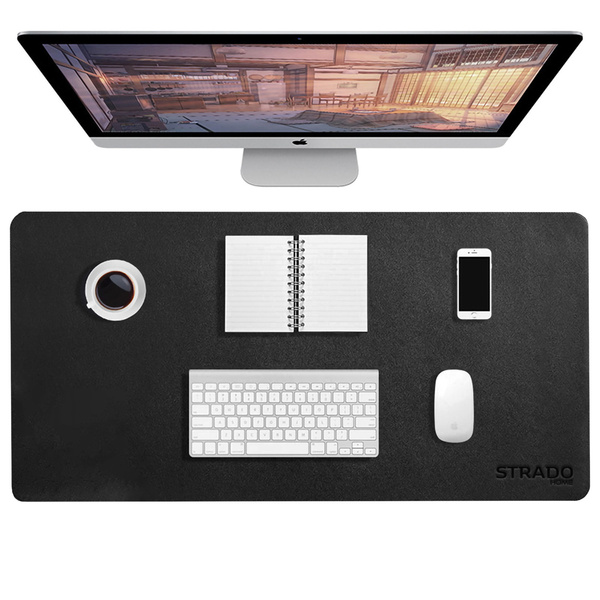 Duża podkładka pod myszkę laptop Gamingowa mata na biurko 90x45 XXL, czarny