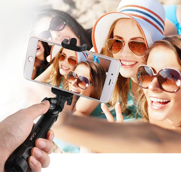 Kijek Bluetooth 2w1 Selfie Stick Statyw Uchwyt Monopod regulacja - lekki i poręczny