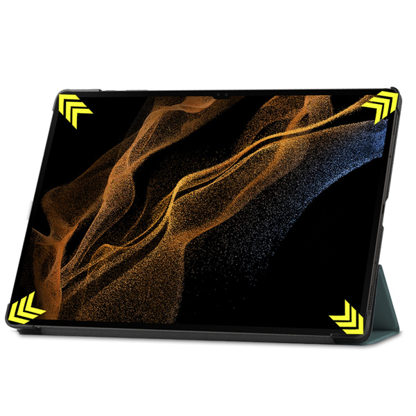 Etui Smart do Galaxy Tab S9 Ultra / S10 Ultra 14.6 X910 X916 X926, zielone - ochronne z podstawką