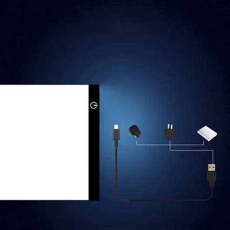 DESKA kreślarska podświetlana LED A4 Tablica tablet graficzny kalka