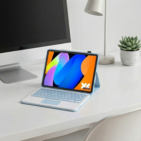 Etui z klawiaturą do Lenovo Idea Tab 11 2025, niebieskie - ochronne z podstawką