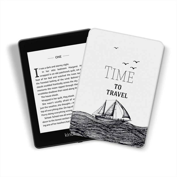 Etui Graficzne kolorowe do Kindle Paperwhite 4 Gen 10 2018 - ochronne z podstawką, dostęp do portów i przycisków