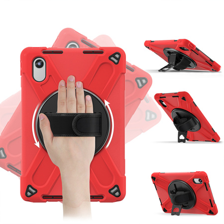 Etui Shockproof z uchwytem do Lenovo Tab M11 10.95 TB330FU TB330XU TB331FC, czerwone