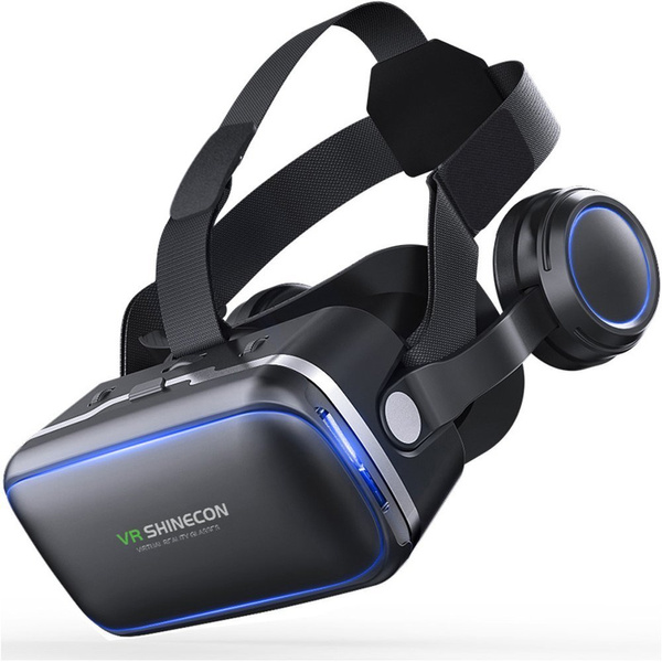 Zestaw Okulary gogle 3D Shinecon VR 10 2019 + Słuchawki + Gamepad - do smartfona