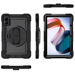 Etui pancerne z uchwytem Shockproof do Xiaomi Redmi Pad SE 2023 11 / Redmi Pad SE 11, czarne - ochronne
