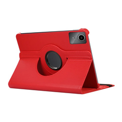 Etui Obrotowe 360 do Lenovo Tab M11 10.95, czerwone - ochronne z podstawką, dostęp do portów i przycisków