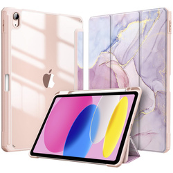 Etui Graficzne do Apple iPad 10.9 2022 Gen 10 / 11 2025 A16 Gen 11 z klapką, różowe - ochronne z podstawką