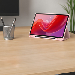 Etui Crystal do Lenovo Tab M11 10.95 11 K11 K11E / TB330, różowe - ochronne z podstawką