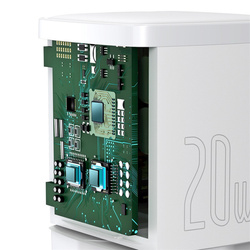 Ładowarka sieciowa szybka zasilacz Baseus Cube 20W USB-C - biała