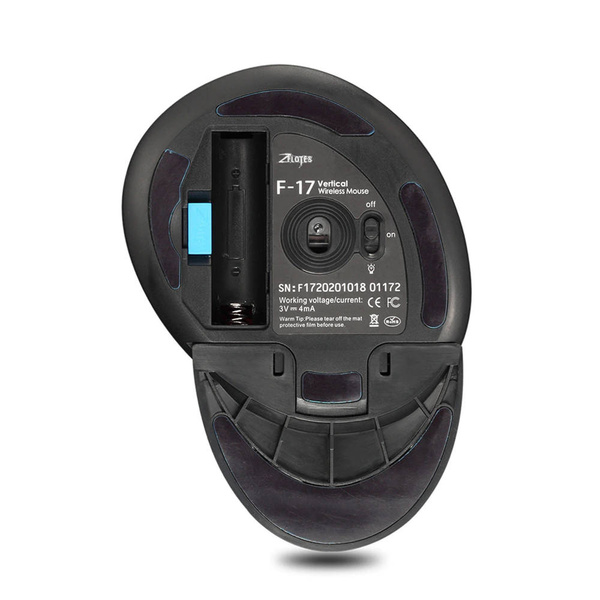 Myszka pionowa ergonomiczna do komputera bezprzewodowa Zelotes F17 2400DPI