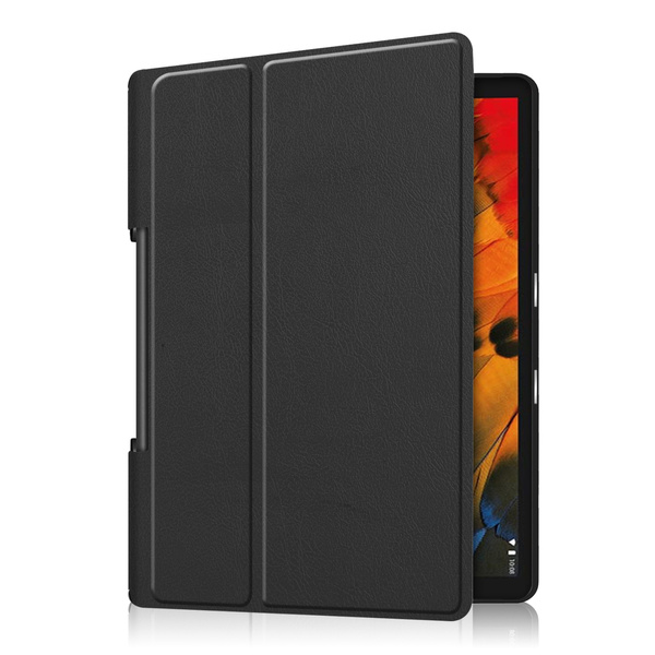 Etui Smart do Lenovo Yoga Tab YT z klapką / Smart Tab, czarne - ochronne z podstawką