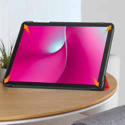 Etui Smart do T-Mobile T Tablet 2 10.1 5G 2025 z klapką, czerwone - ochronne z podstawką