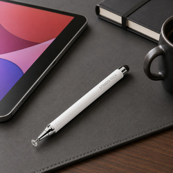 Precyzyjny rysik stylus pen do tabletu telefonu, dwustronny, biały