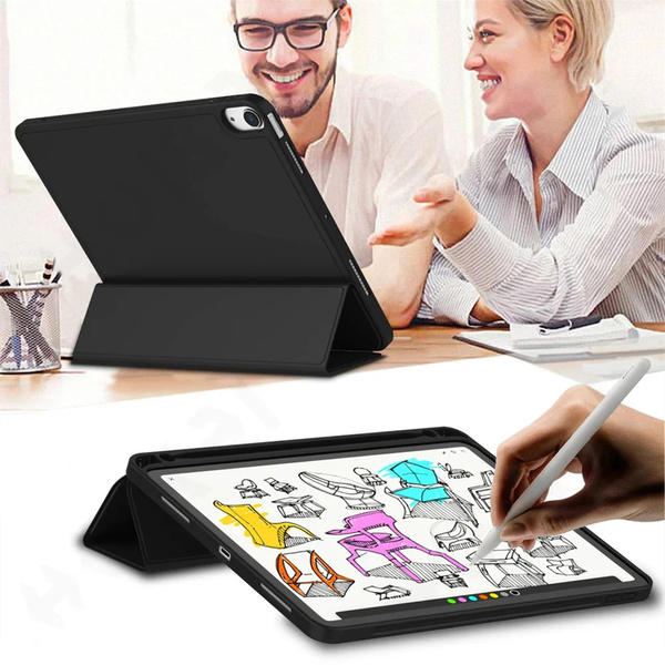 Etui Smart do iPad 10.9 2022 Gen. 10, czarne - ochronne z podstawką, dostęp do portów i przycisków