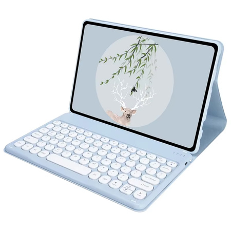 Etui z magnetyczną klawiaturą Bluetooth do Xiaomi Redmi Pad SE 8.7 2024, niebieskie