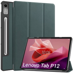 Etui Smart Case pokrowiec do Lenovo Tab P12 12.7" TB370 TB370FU 2023, zielone
