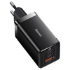 Szybka ładowarka sieciowa GaN 2xUSB C 1xUSB 65W Baseus GaN5 Pro + kabel USB C USB C 100W, czarny