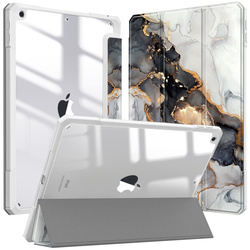 Etui Graficzne do Apple iPad 10.9 2022 Gen 10 / 11 2025 A16 Gen 11 z klapką, czarne - ochronne z podstawką