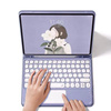 Etui z klawiaturą do iPad Pro 11 Gen 5 M4 2024 / A2836 A2837 A300, fioletowe - ochronne