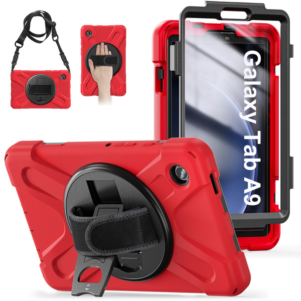Etui pancerne Shockproof do Samsung Galaxy Tab A9 8 / 8.7 2023, czerwone - ochronne
