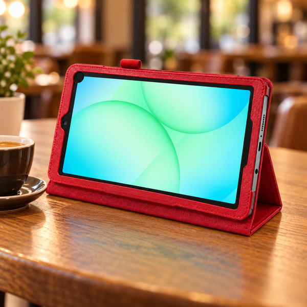 Etui Slim z klapką do Galaxy Tab A11 X135/ X133 A9 SM-X115/ X110 - czerwone