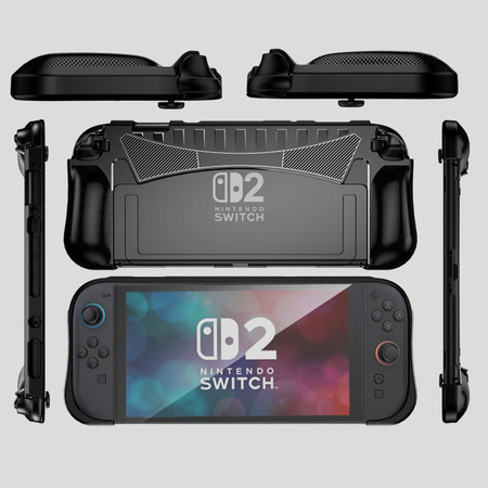 Etui do Nintendo Switch 2 2025 LEKKIE do grania poprawia chwyt pokrowiec, czarne