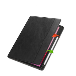 Etui skórzane z kieszeniami karty do Lenovo Tab M11 / M11 10.95, czarne - ochronne z podstawką