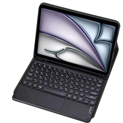 Etui z klawiaturą do Apple iPad Air 13 M2 2024 M3 2025 Gen 6 7 / iPad Air 13 Gen. 6 A2898, czarne - ochronne