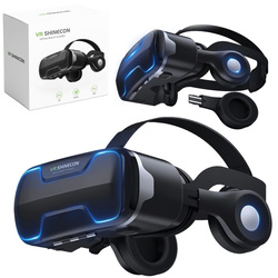 Okulary gogle 3D VR Shinecon G02ED do telefonu wbudowane słuchawki max 6 53