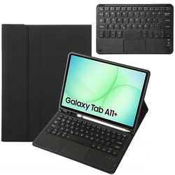 Etui z klawiaturą do Samsung Galaxy Tab A11+, czarne - ochronne z podstawką, dostęp do portów i przycisków