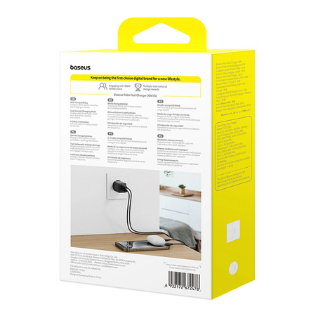Ładowarka sieciowa Baseus Palm 30W USB-C USB-A - czarna