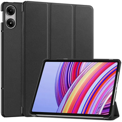 Etui Smart z klapką do Xiaomi Redmi Pad Pro 12.1 2024, czarne - ochronne z podstawką, dostęp do portów i przycisków