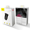 Baseus Circular inteligentna ładowarka samochodowa 2x USB QC3.0 Quick Charge 3.0 Scp Afc 30W