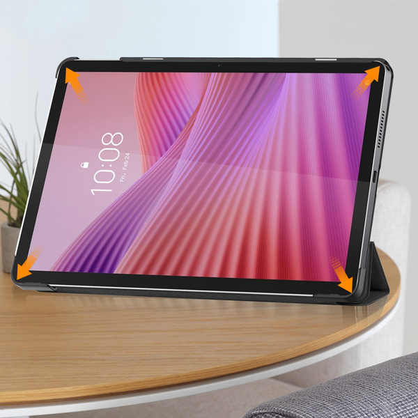 Etui Smart do Lenovo Tab 10.1 2025 z klapką / Lenovo Tab, czarne - ochronne z podstawką